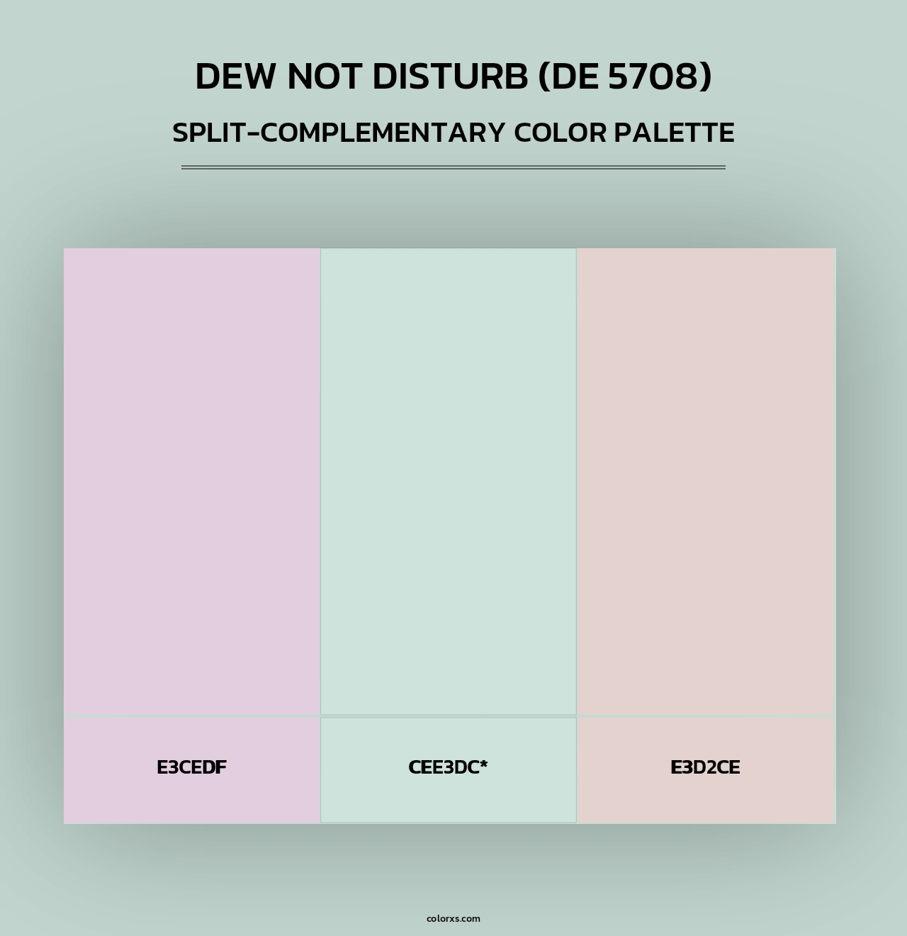 Dew Not Disturb (DE 5708) - Split-Complementary Color Palette