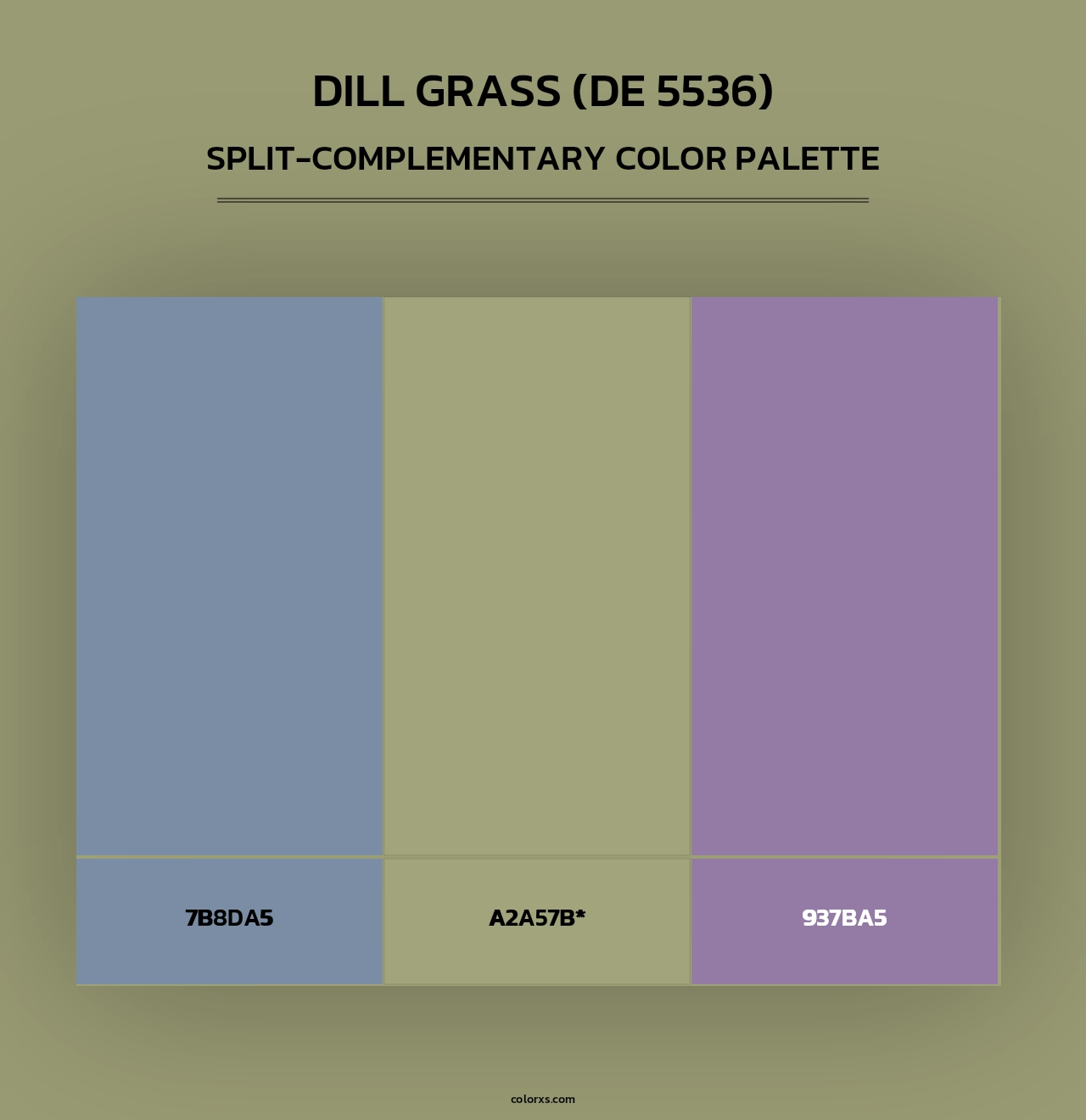 Dill Grass (DE 5536) - Split-Complementary Color Palette