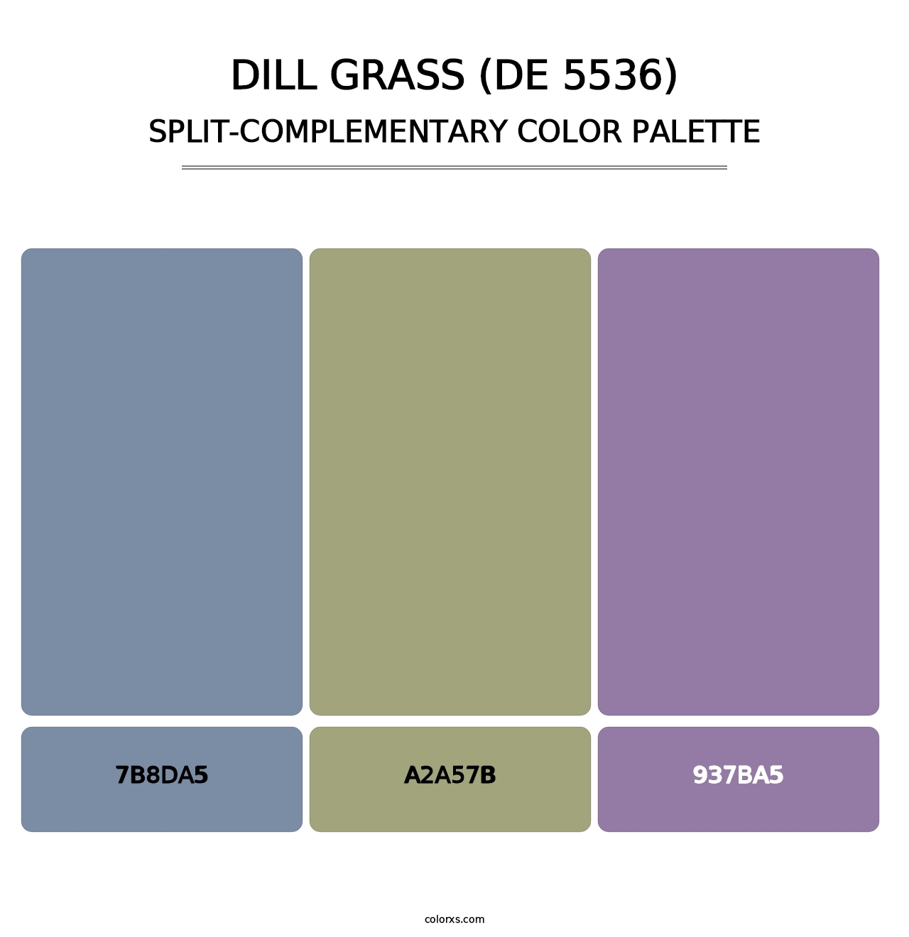 Dill Grass (DE 5536) - Split-Complementary Color Palette