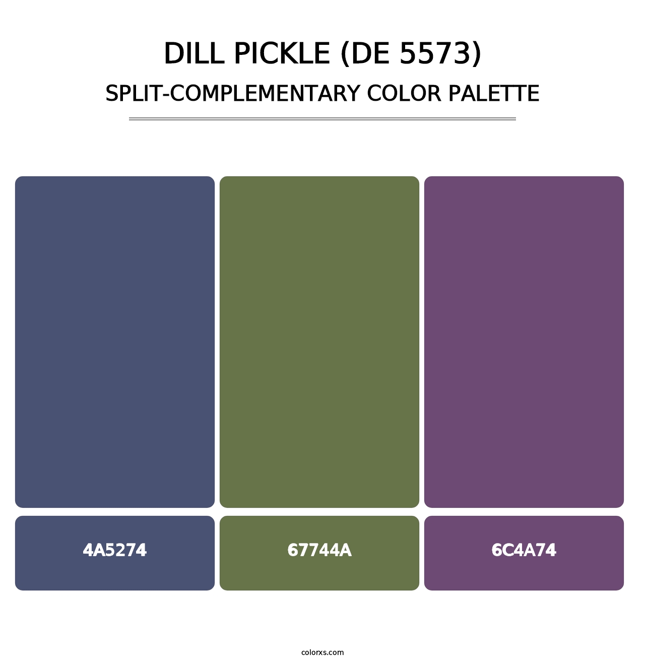 Dill Pickle (DE 5573) - Split-Complementary Color Palette