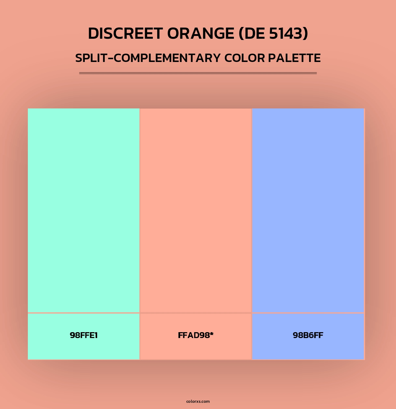 Discreet Orange (DE 5143) - Split-Complementary Color Palette