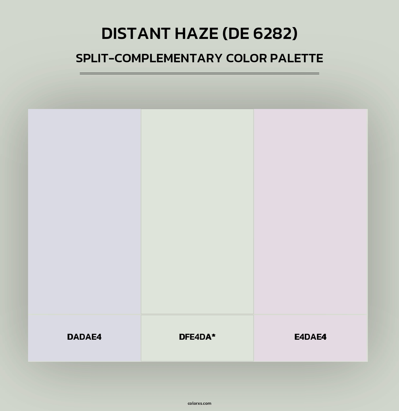 Distant Haze (DE 6282) - Split-Complementary Color Palette