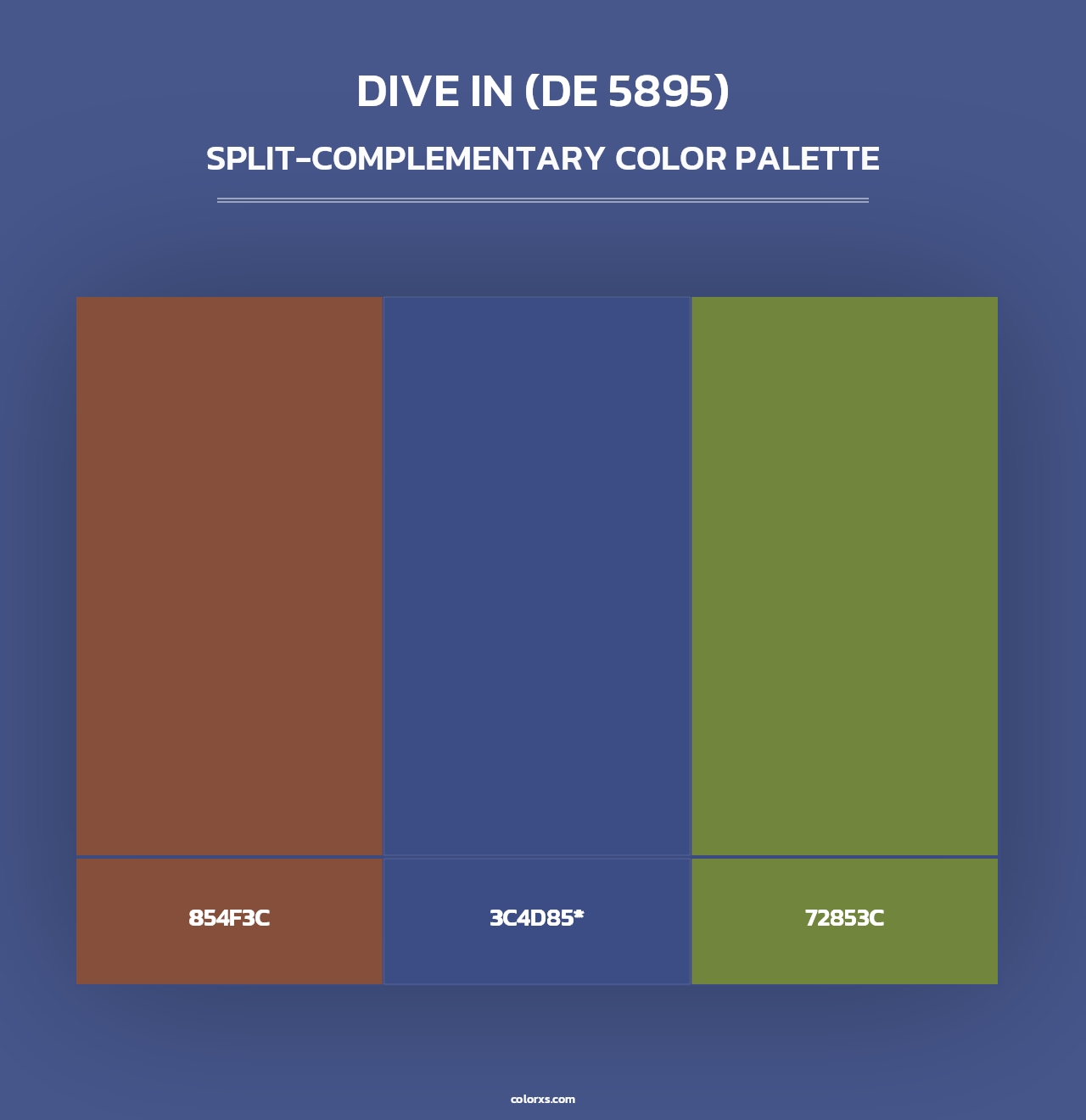 Dive In (DE 5895) - Split-Complementary Color Palette
