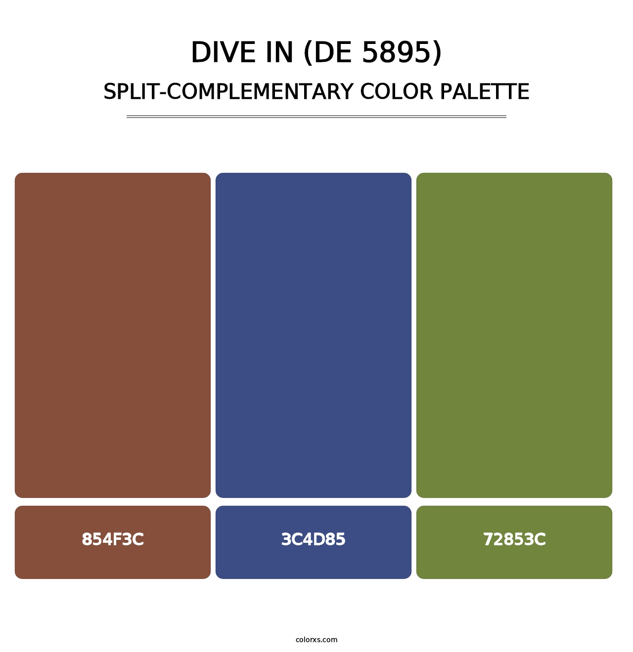 Dive In (DE 5895) - Split-Complementary Color Palette