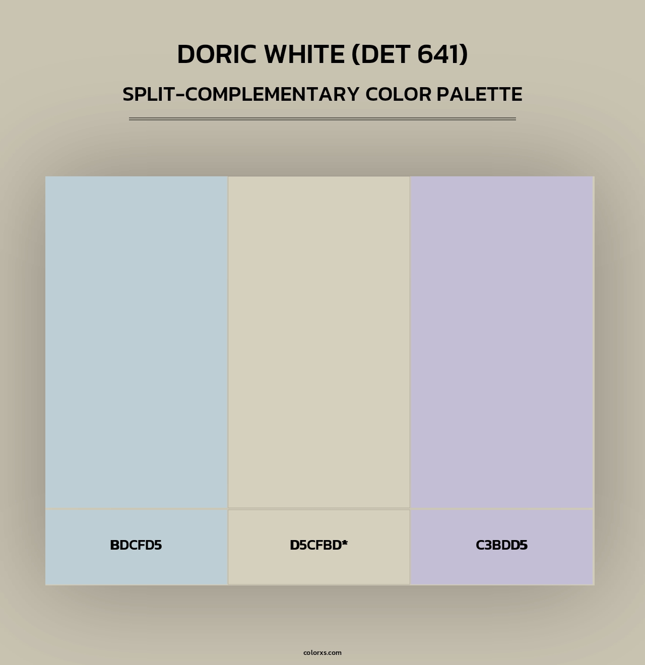 Doric White (DET 641) - Split-Complementary Color Palette