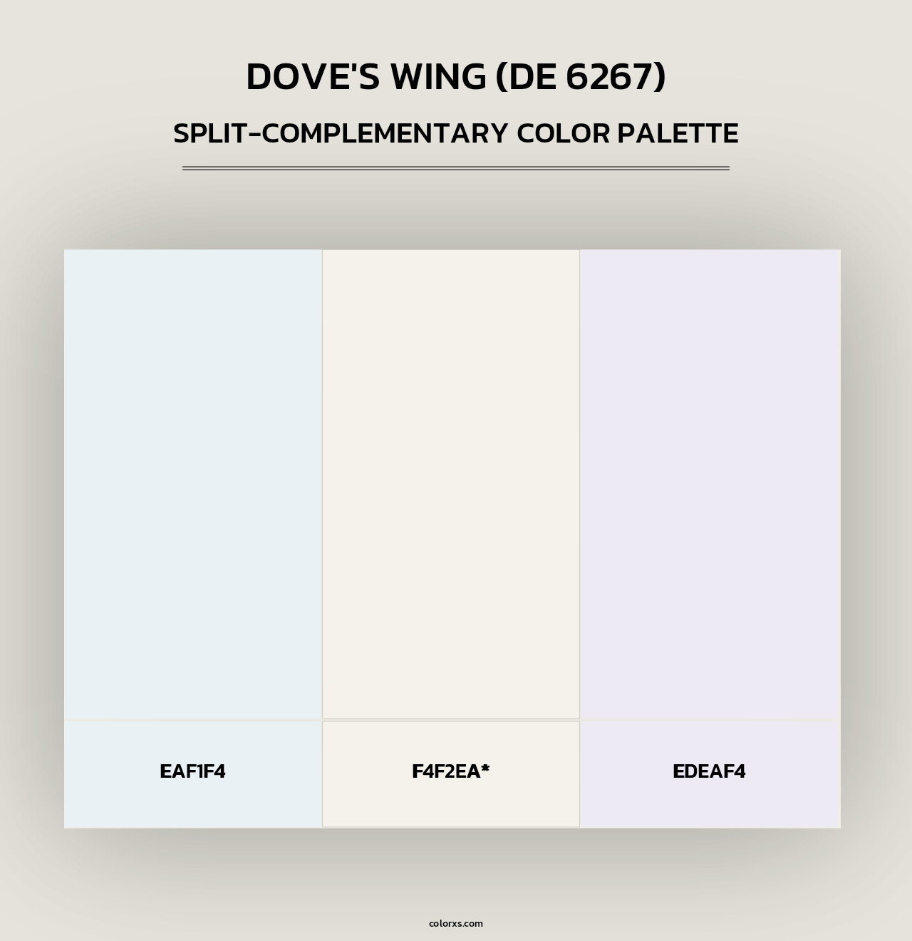 Dove's Wing (DE 6267) - Split-Complementary Color Palette