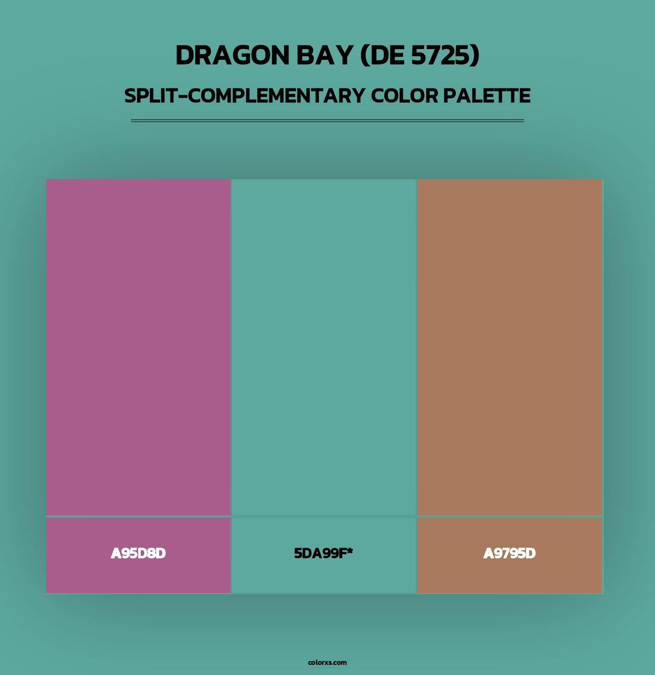 Dragon Bay (DE 5725) - Split-Complementary Color Palette