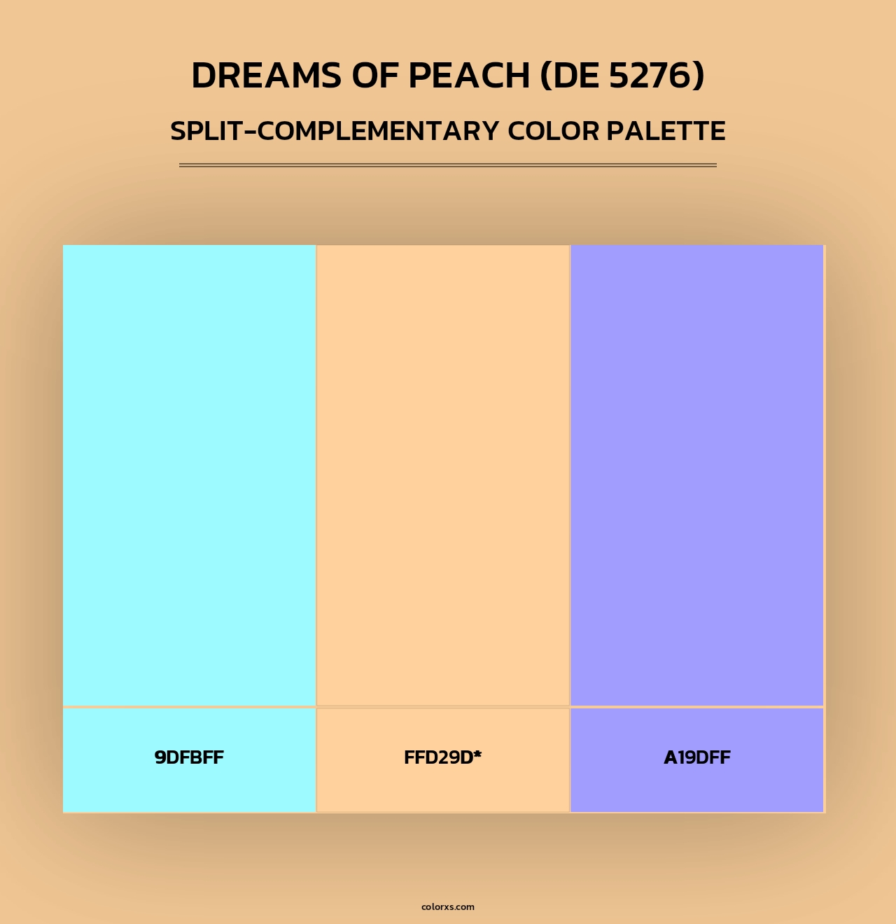 Dreams of Peach (DE 5276) - Split-Complementary Color Palette