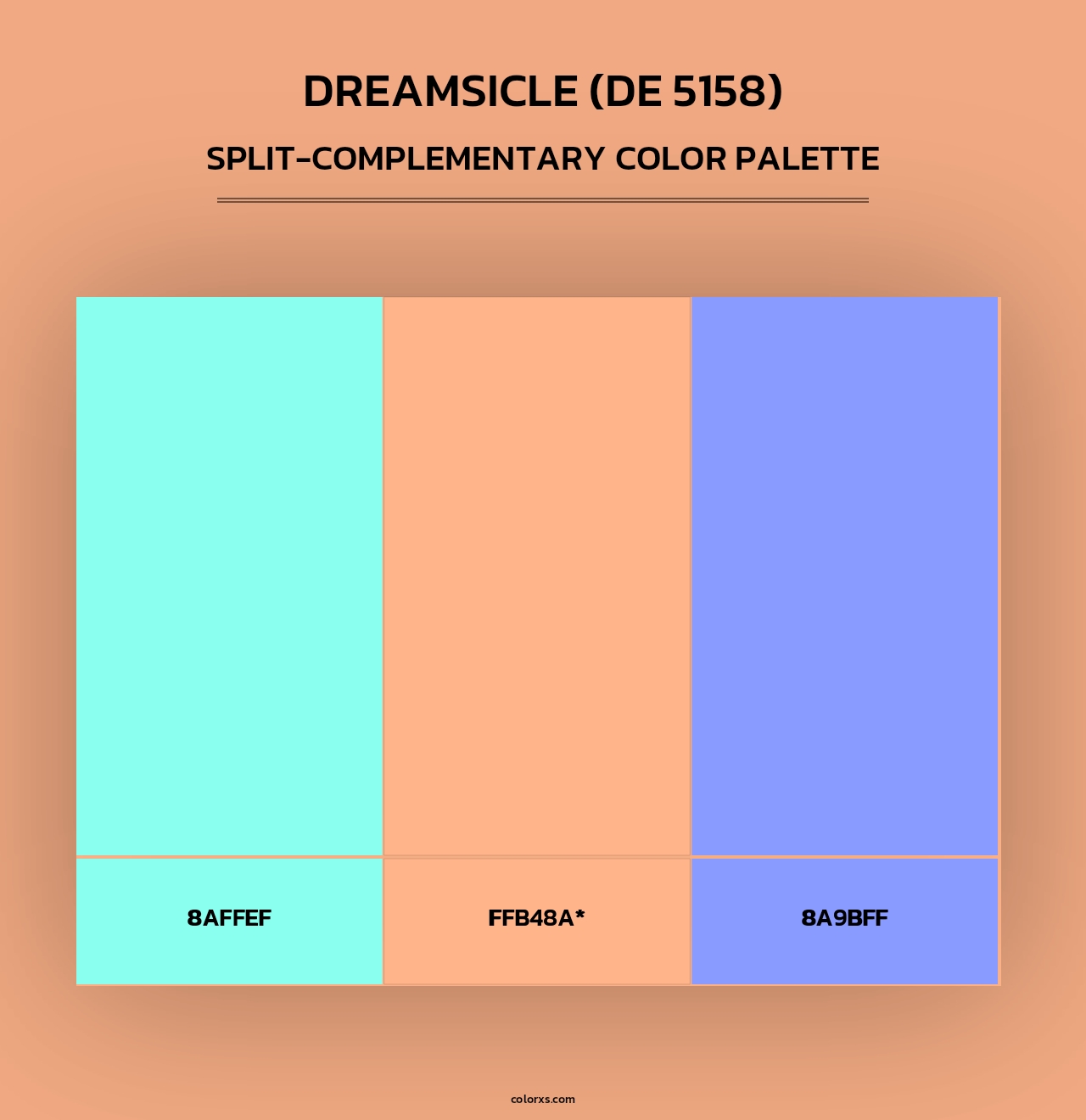 Dreamsicle (DE 5158) - Split-Complementary Color Palette