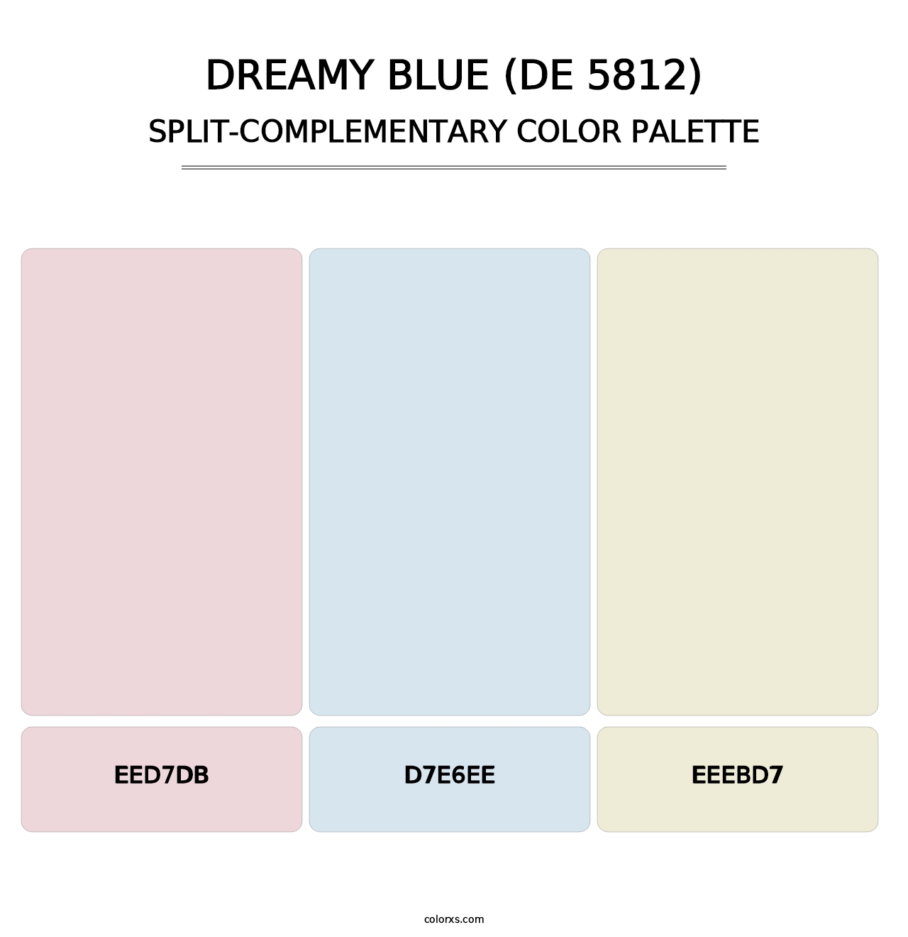 Dreamy Blue (DE 5812) - Split-Complementary Color Palette