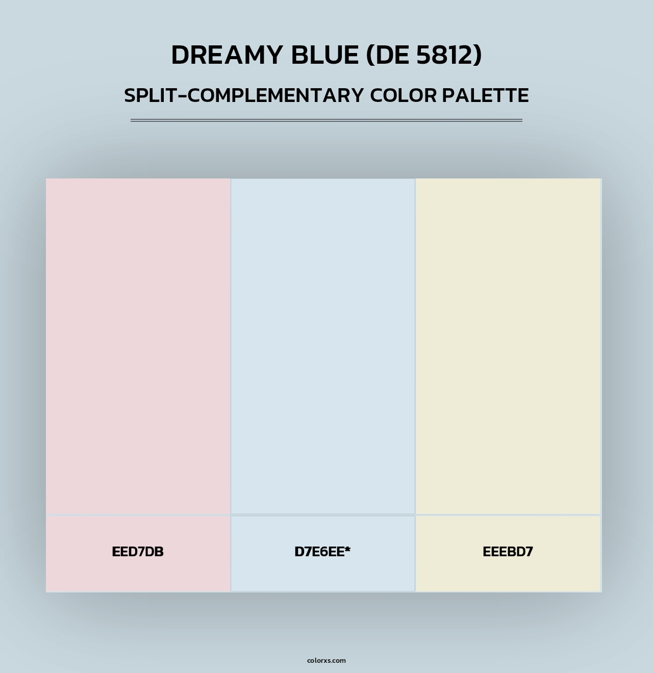 Dreamy Blue (DE 5812) - Split-Complementary Color Palette