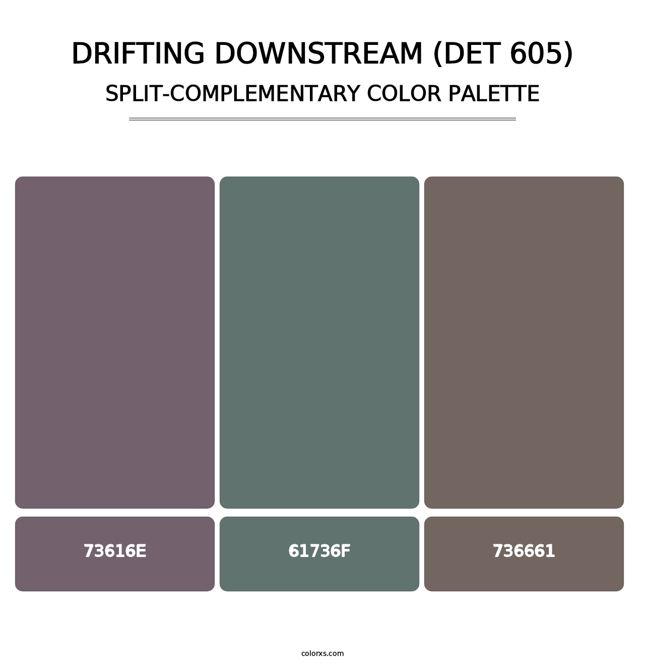 Drifting Downstream (DET 605) - Split-Complementary Color Palette