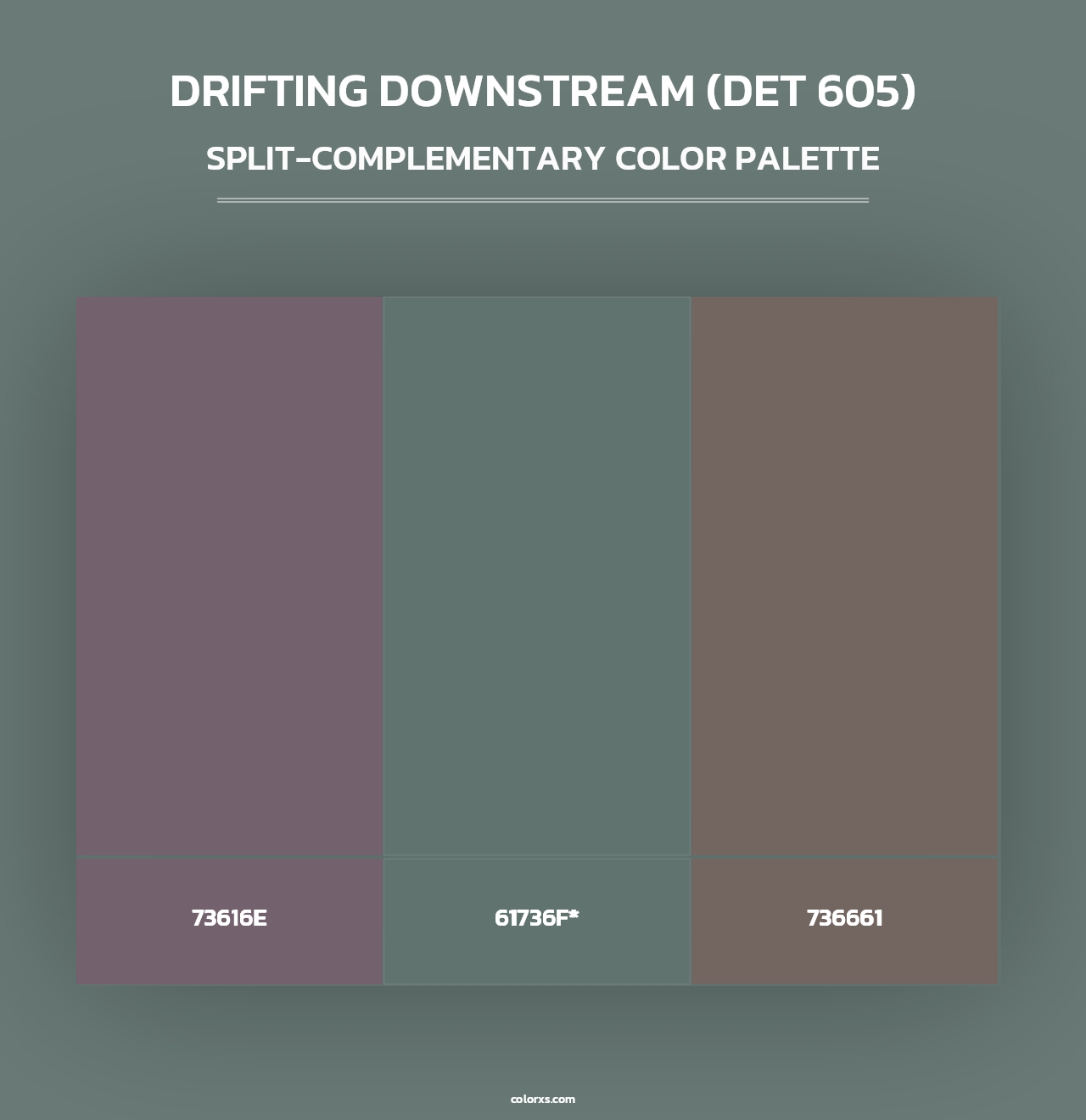 Drifting Downstream (DET 605) - Split-Complementary Color Palette
