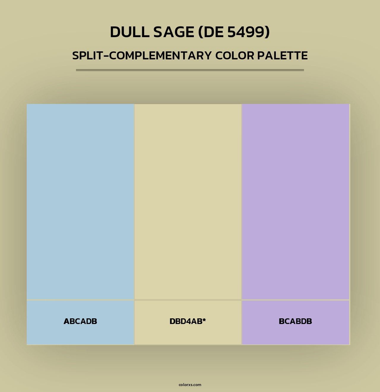 Dull Sage (DE 5499) - Split-Complementary Color Palette