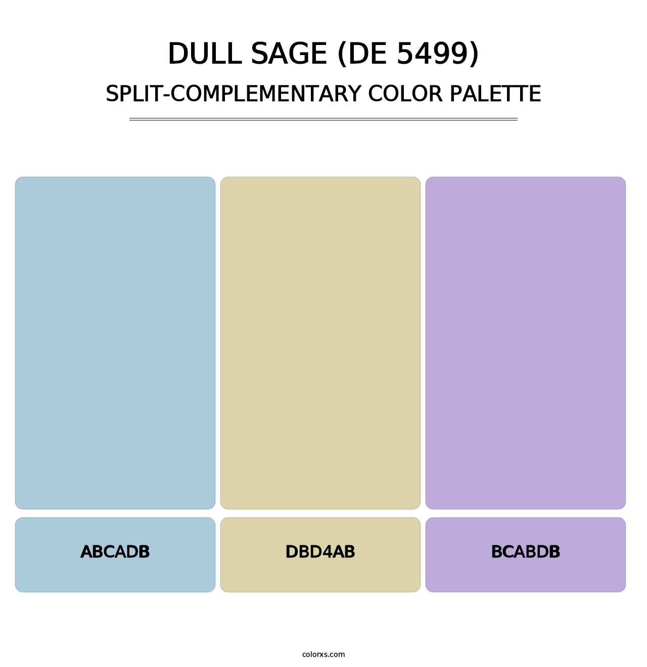 Dull Sage (DE 5499) - Split-Complementary Color Palette