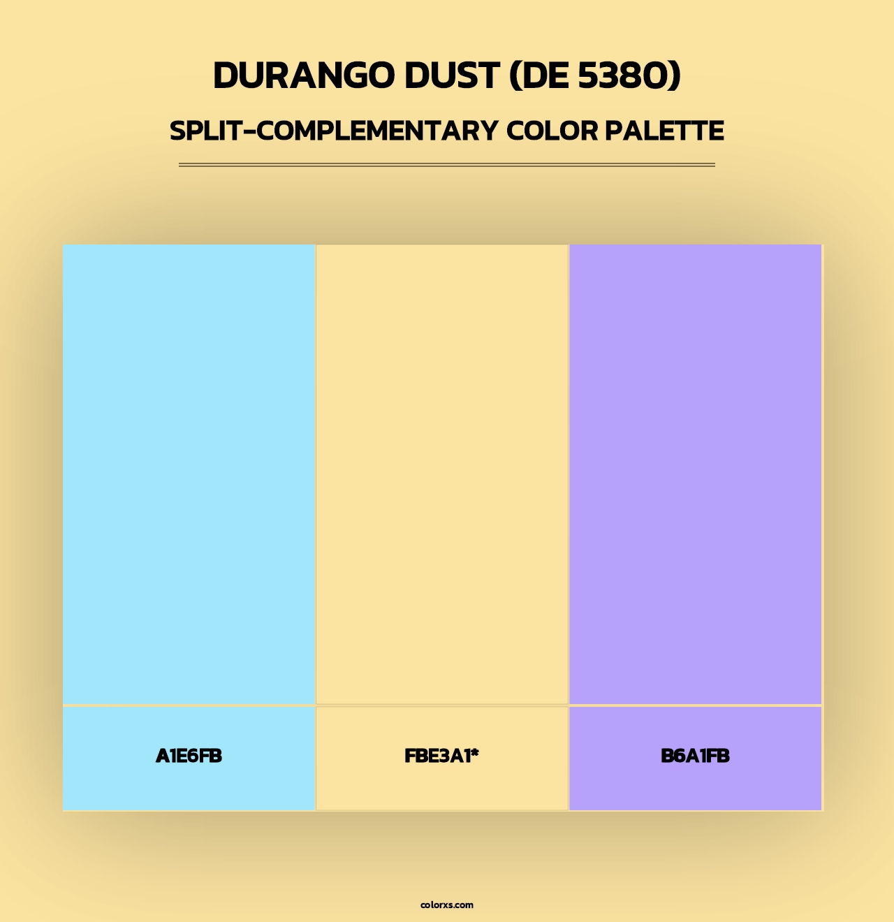 Durango Dust (DE 5380) - Split-Complementary Color Palette