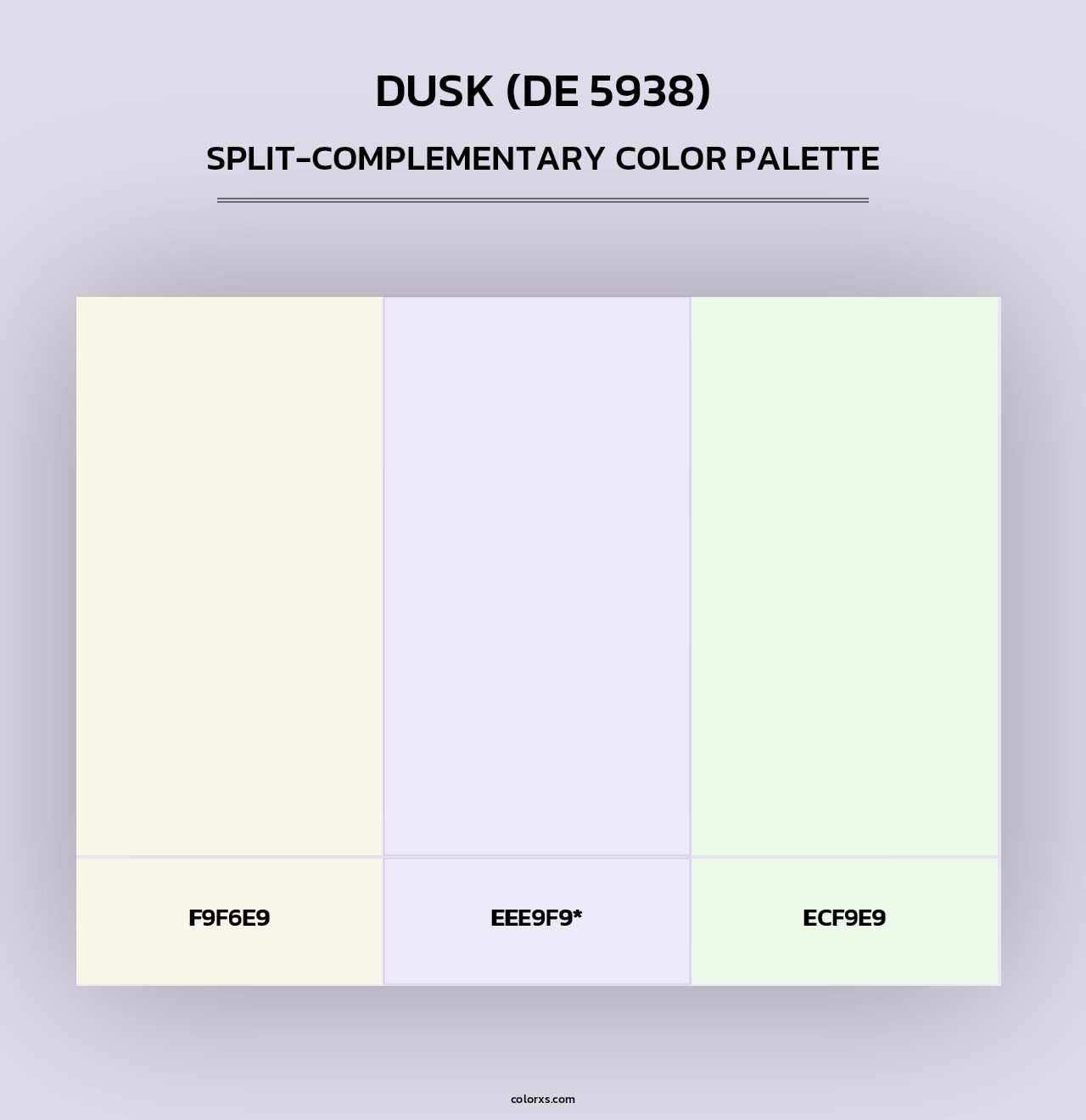 Dusk (DE 5938) - Split-Complementary Color Palette