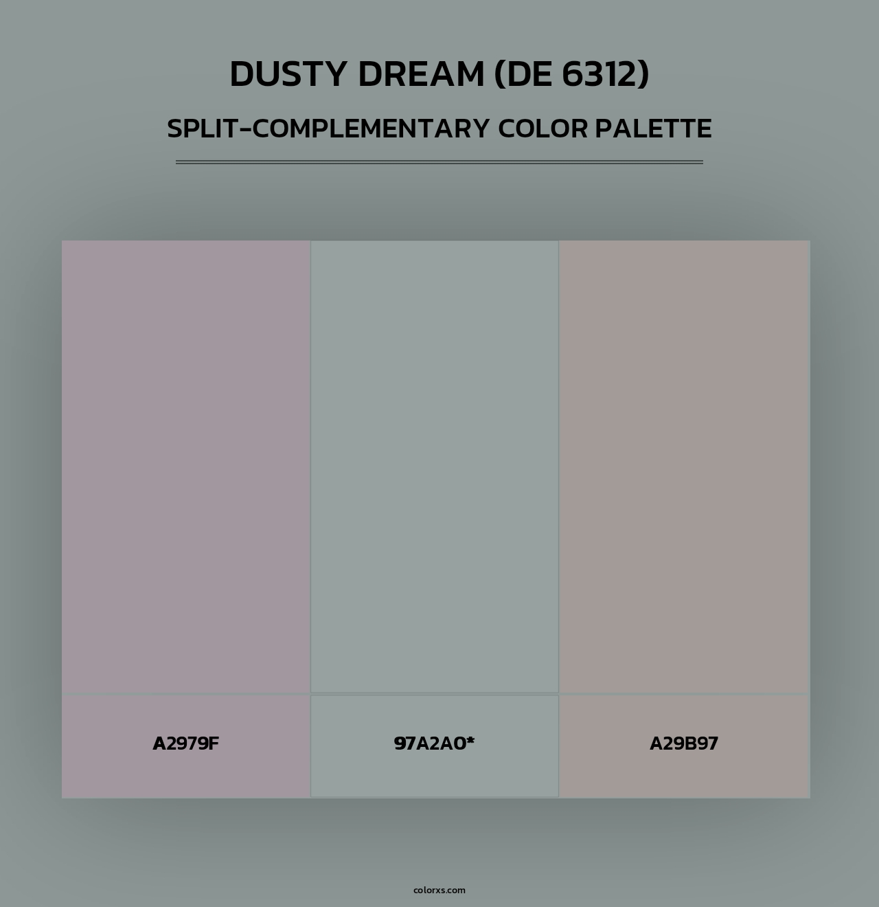 Dusty Dream (DE 6312) - Split-Complementary Color Palette