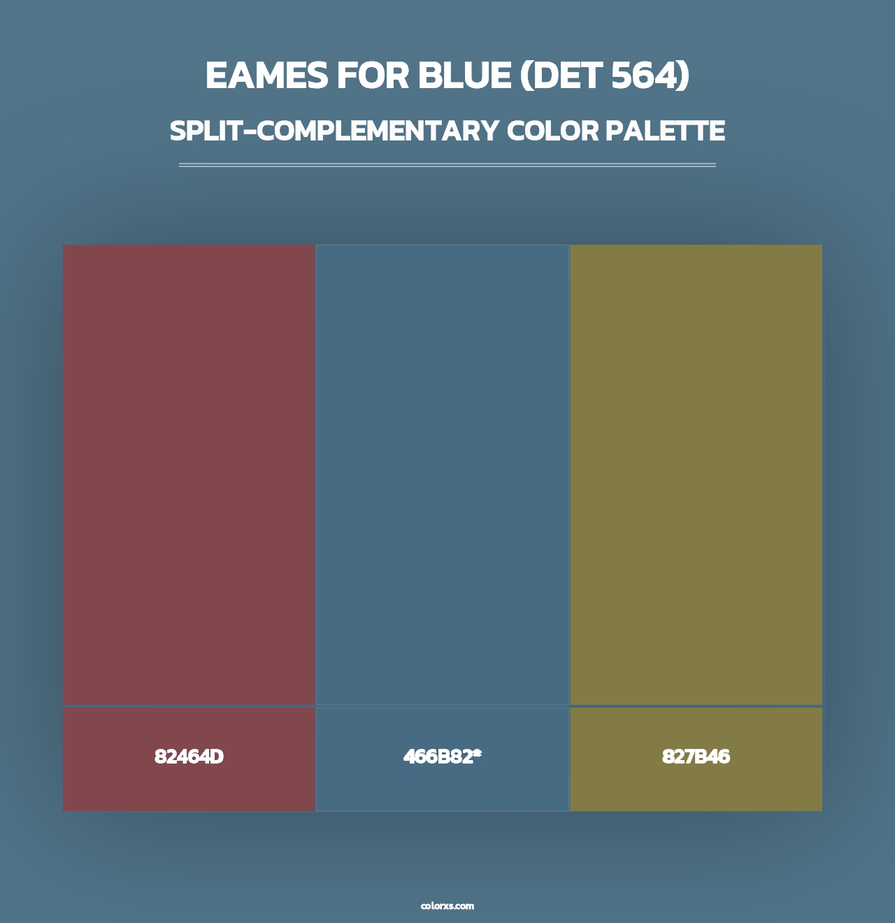 Eames for Blue (DET 564) - Split-Complementary Color Palette