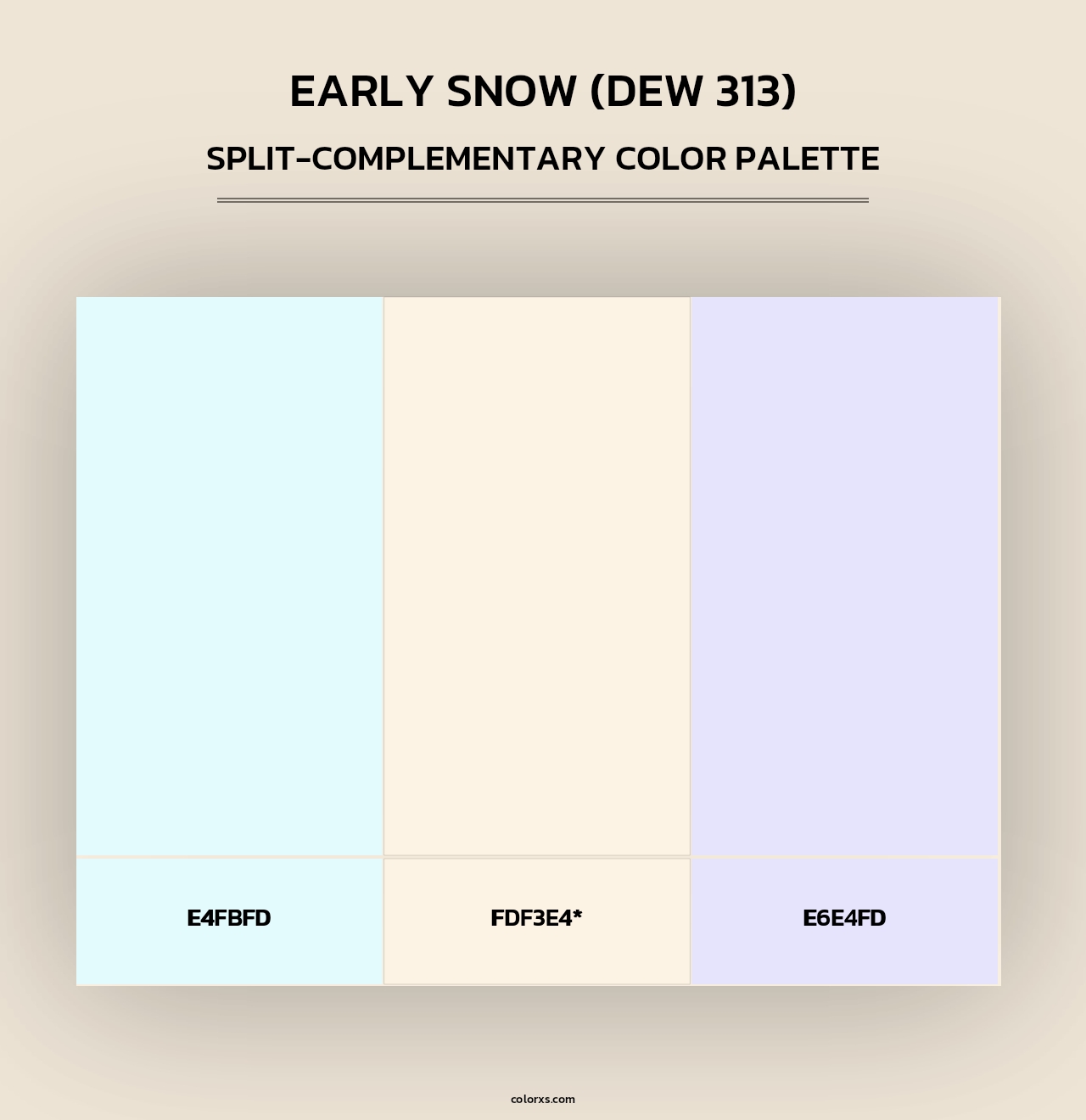 Early Snow (DEW 313) - Split-Complementary Color Palette