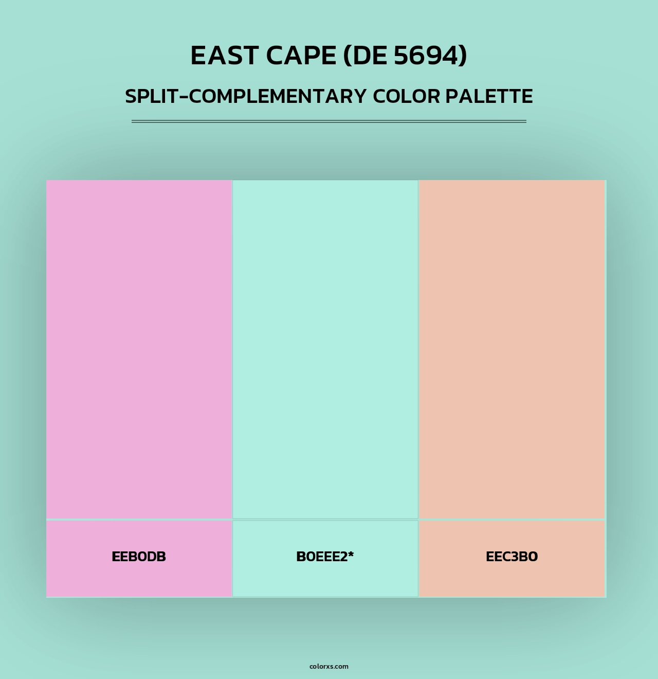 East Cape (DE 5694) - Split-Complementary Color Palette