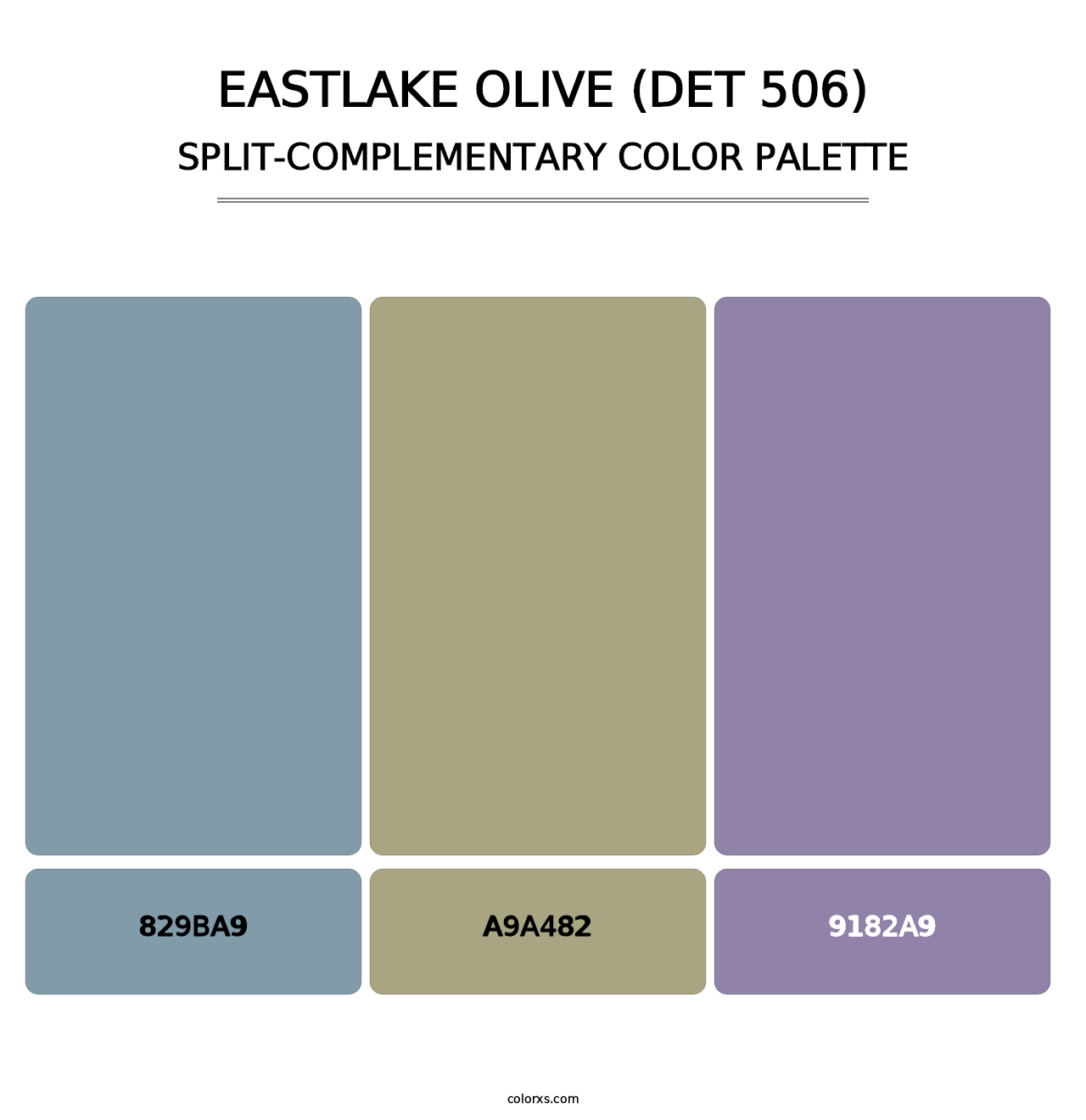 Eastlake Olive (DET 506) - Split-Complementary Color Palette