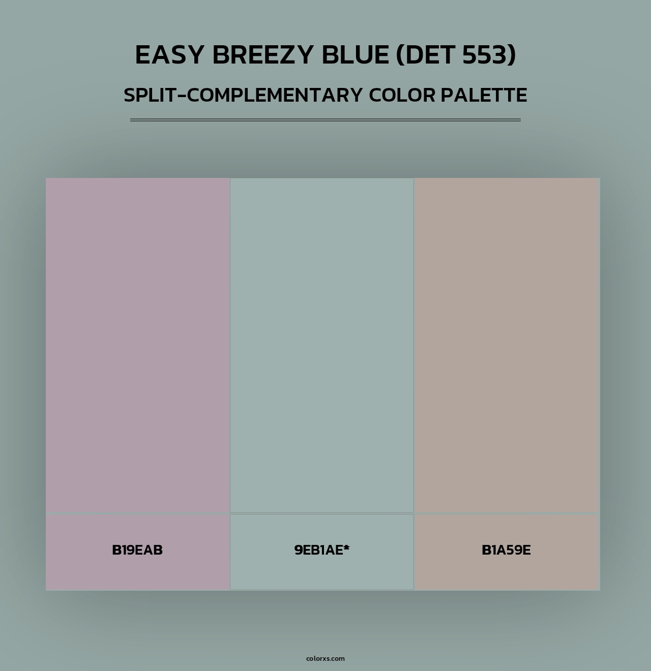 Easy Breezy Blue (DET 553) - Split-Complementary Color Palette