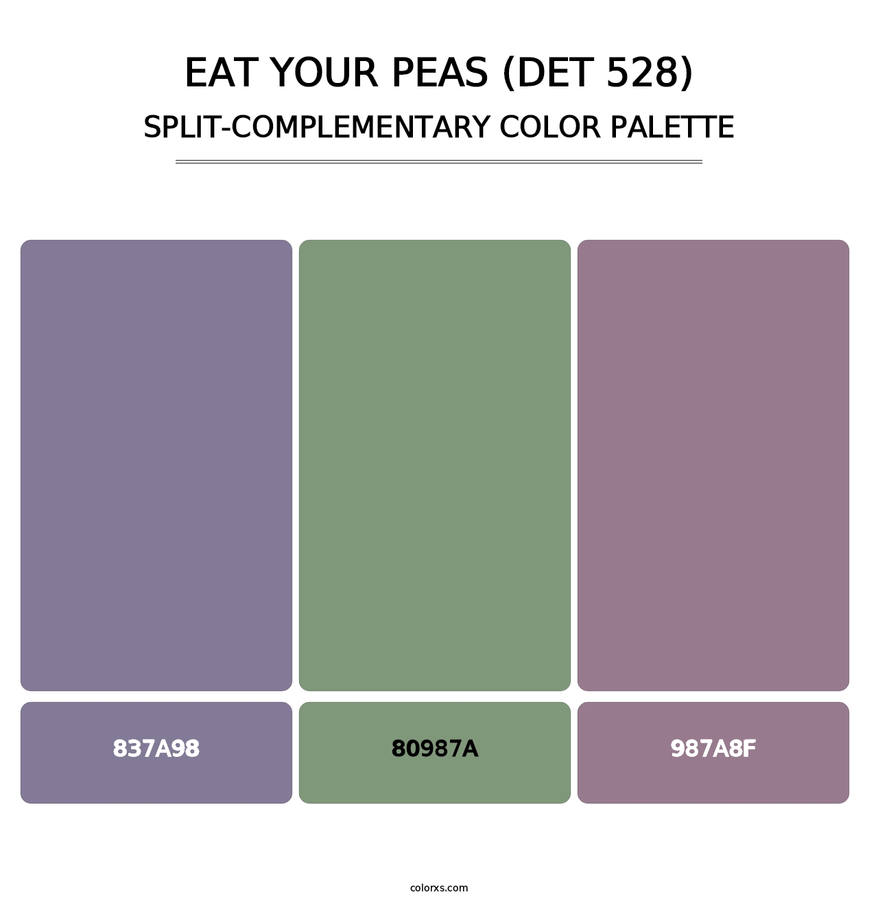 Eat Your Peas (DET 528) - Split-Complementary Color Palette