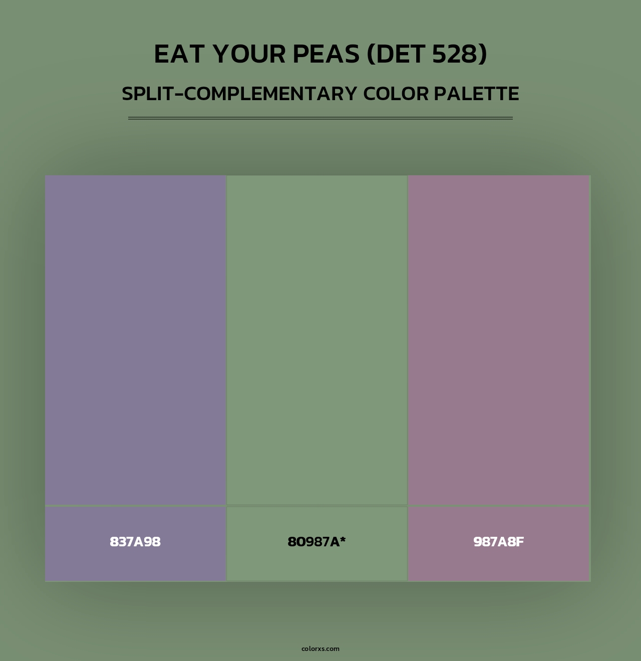 Eat Your Peas (DET 528) - Split-Complementary Color Palette