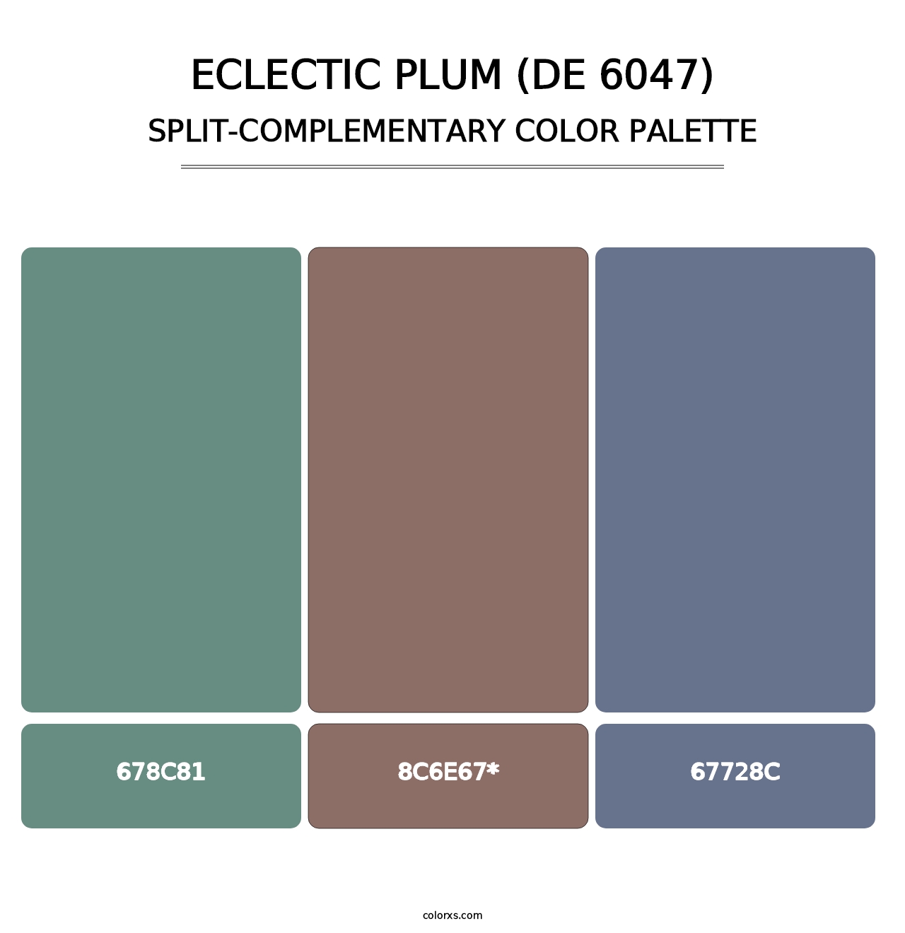 Eclectic Plum (DE 6047) - Split-Complementary Color Palette