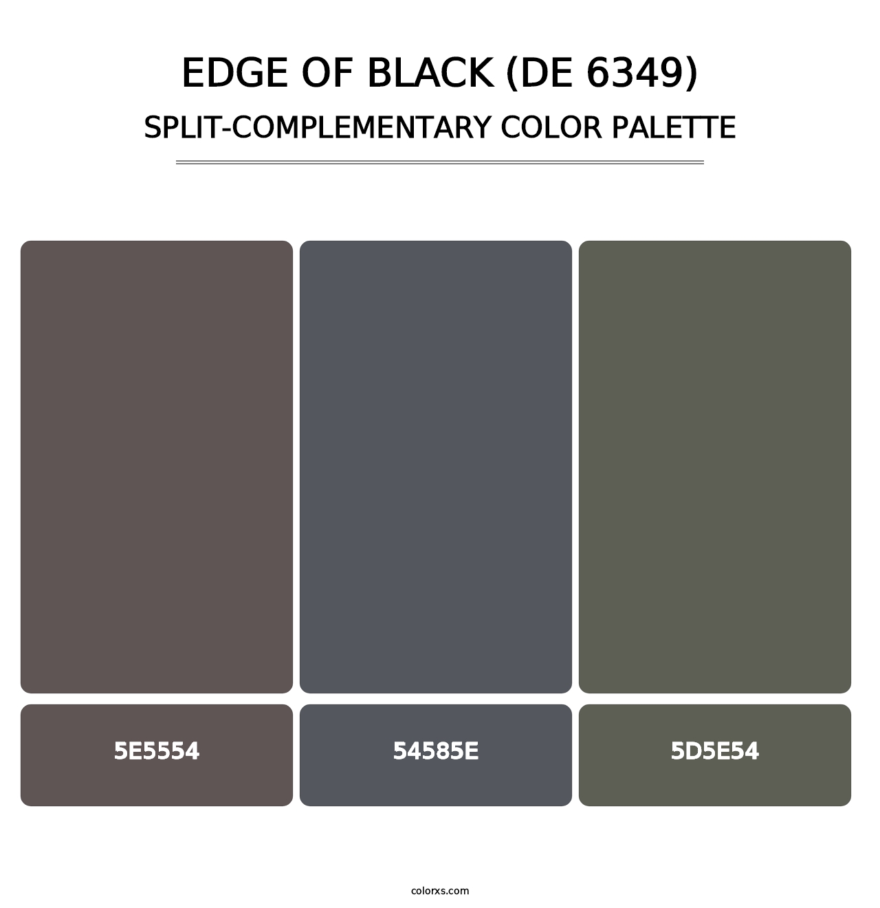 Edge of Black (DE 6349) - Split-Complementary Color Palette