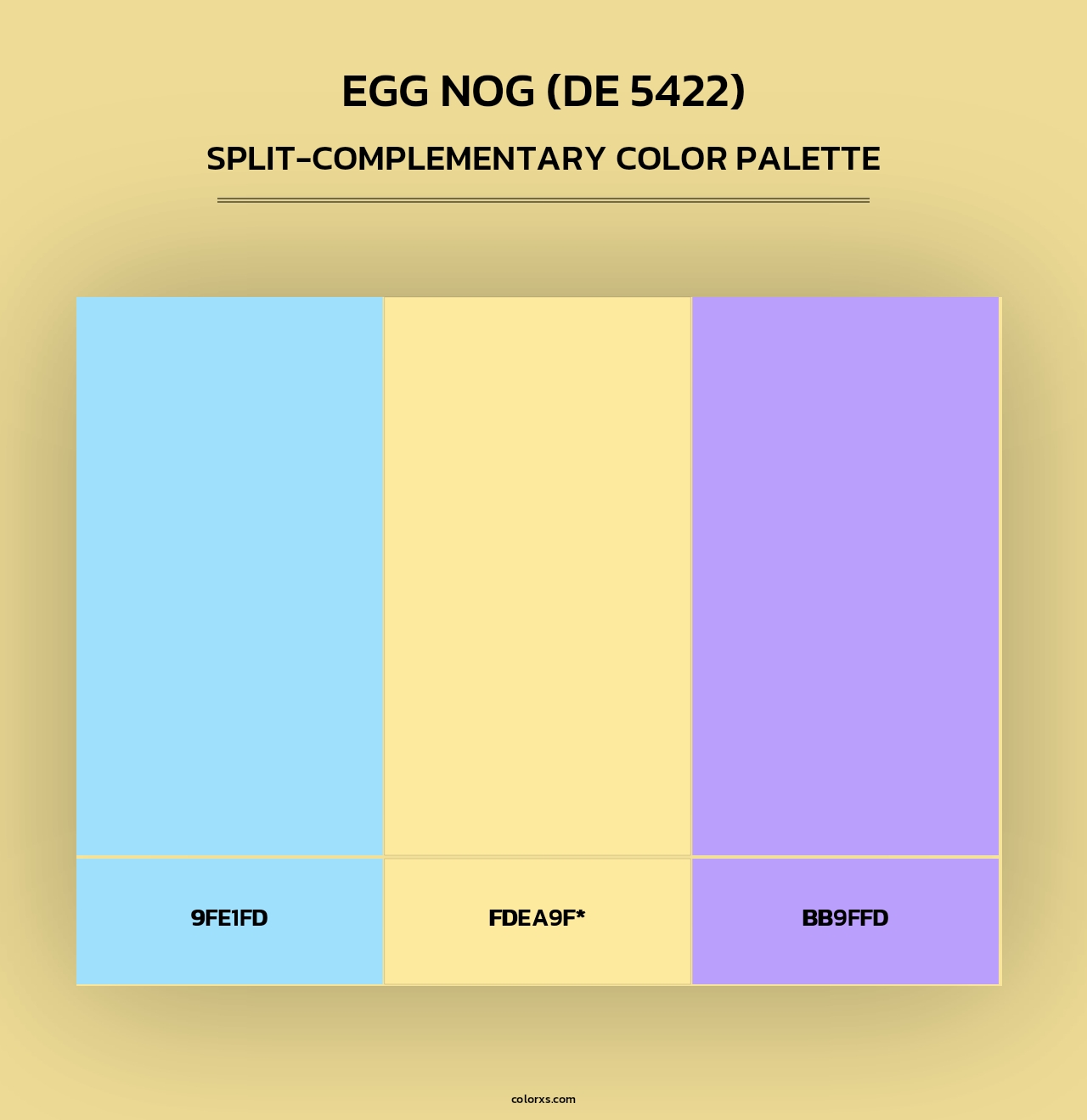 Egg Nog (DE 5422) - Split-Complementary Color Palette