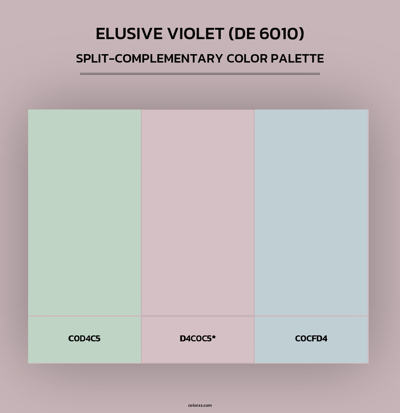 Elusive Violet (DE 6010) - Split-Complementary Color Palette