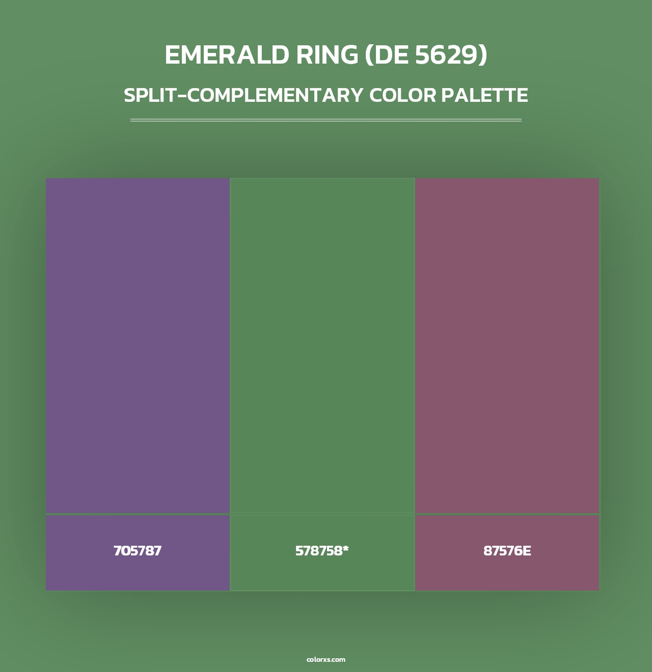 Emerald Ring (DE 5629) - Split-Complementary Color Palette