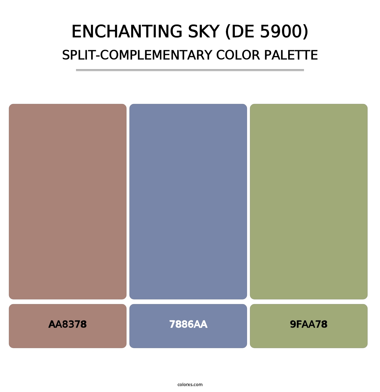 Enchanting Sky (DE 5900) - Split-Complementary Color Palette
