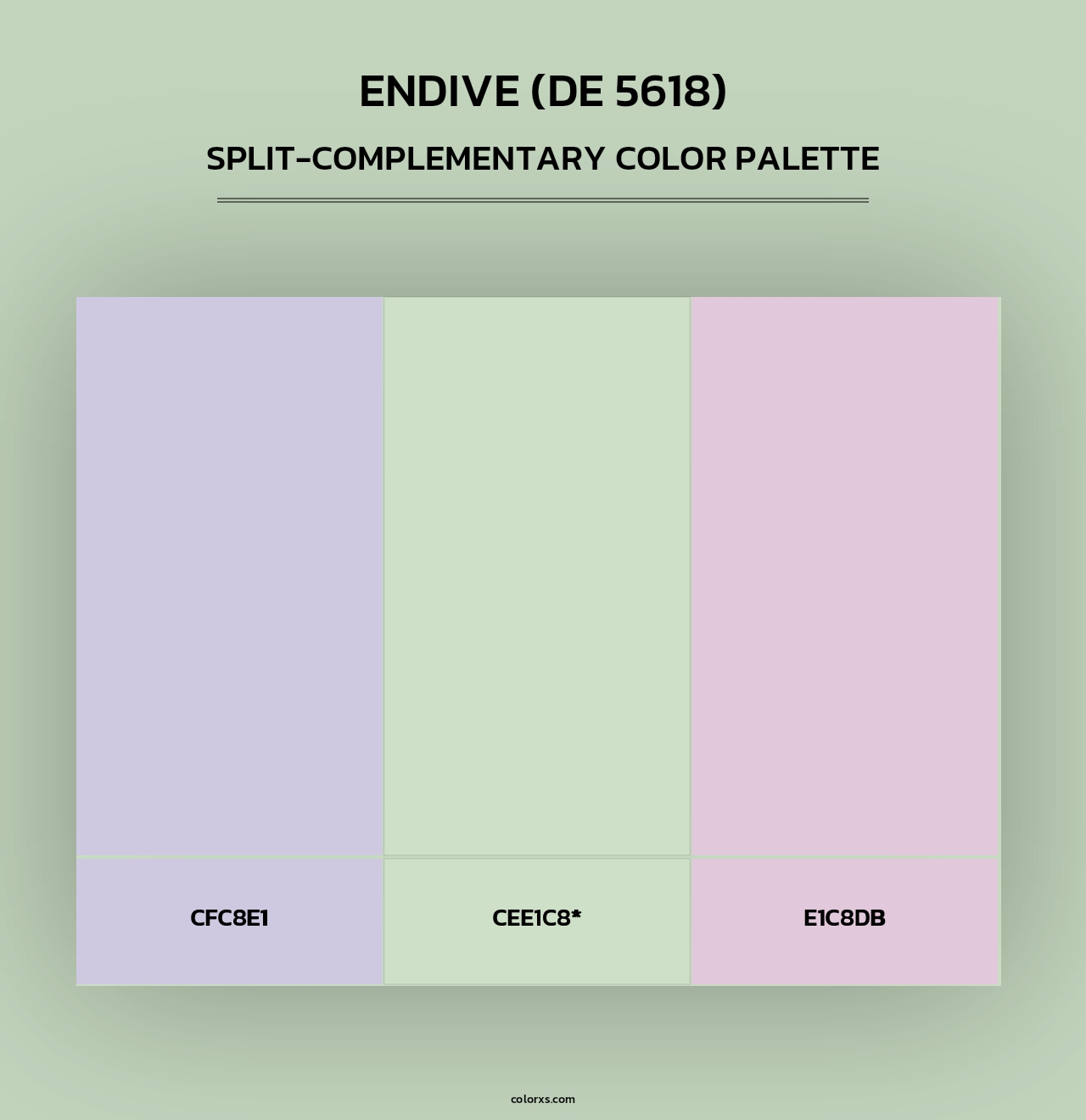 Endive (DE 5618) - Split-Complementary Color Palette