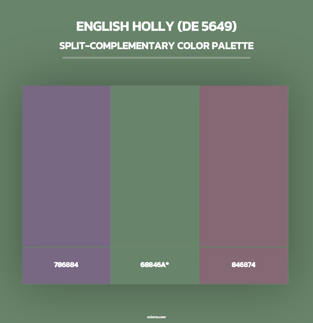 English Holly (DE 5649) - Split-Complementary Color Palette