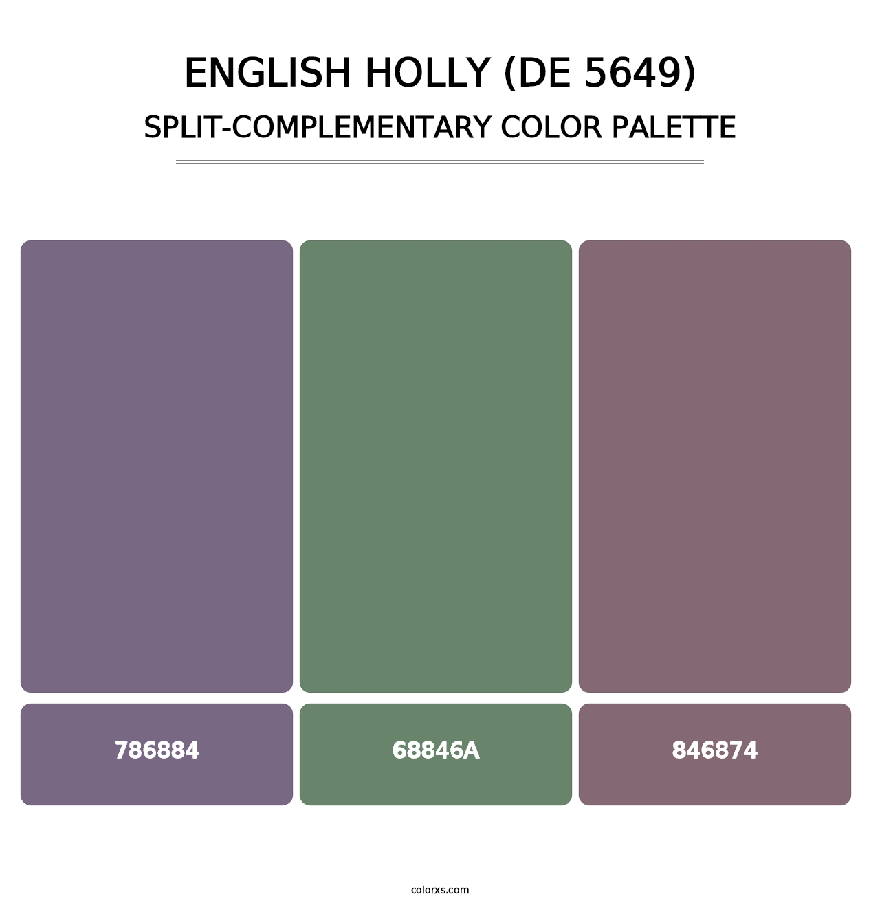 English Holly (DE 5649) - Split-Complementary Color Palette