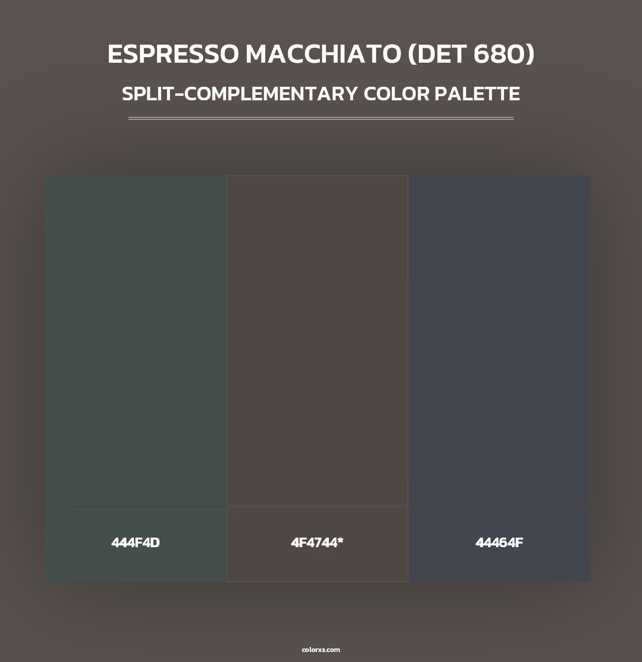 Espresso Macchiato (DET 680) - Split-Complementary Color Palette