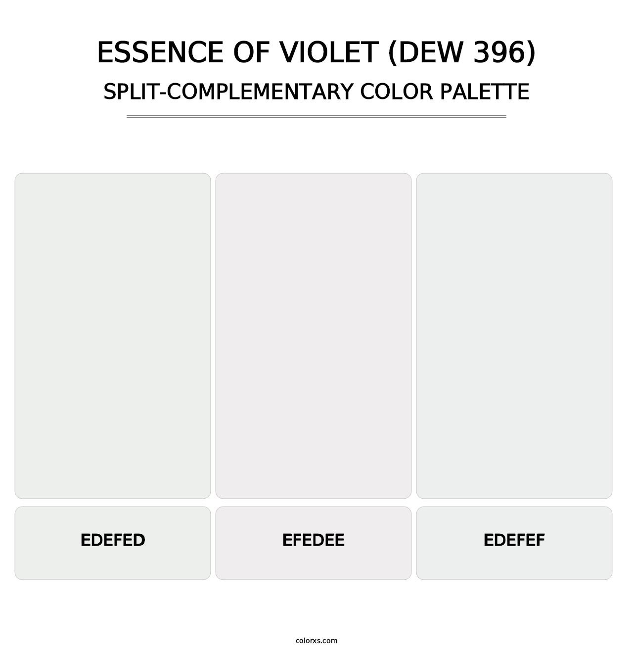 Essence of Violet (DEW 396) - Split-Complementary Color Palette