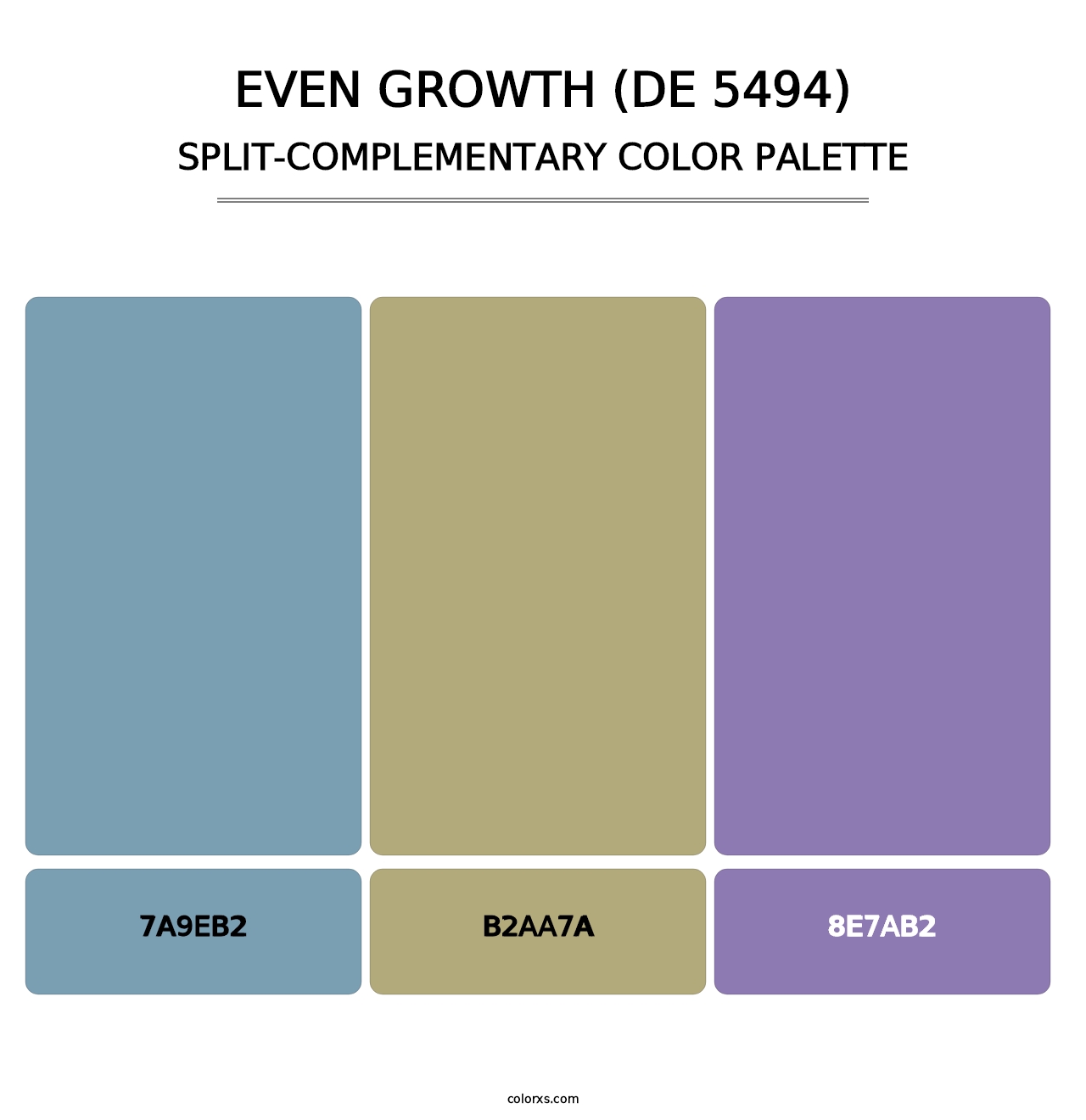 Even Growth (DE 5494) - Split-Complementary Color Palette