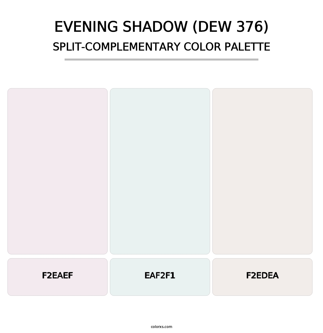 Evening Shadow (DEW 376) - Split-Complementary Color Palette