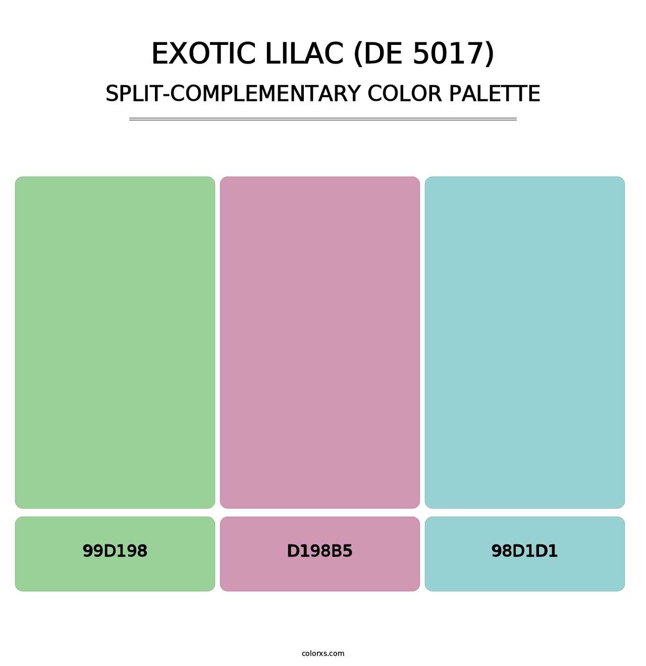 Exotic Lilac (DE 5017) - Split-Complementary Color Palette