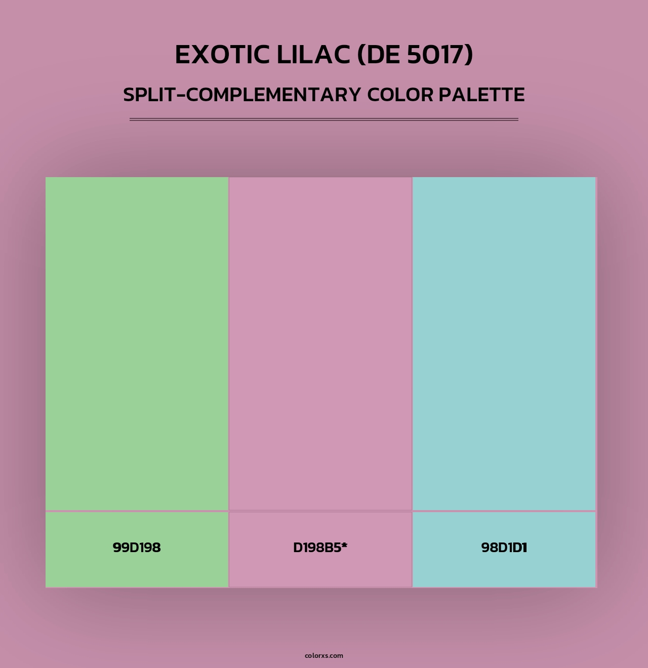 Exotic Lilac (DE 5017) - Split-Complementary Color Palette