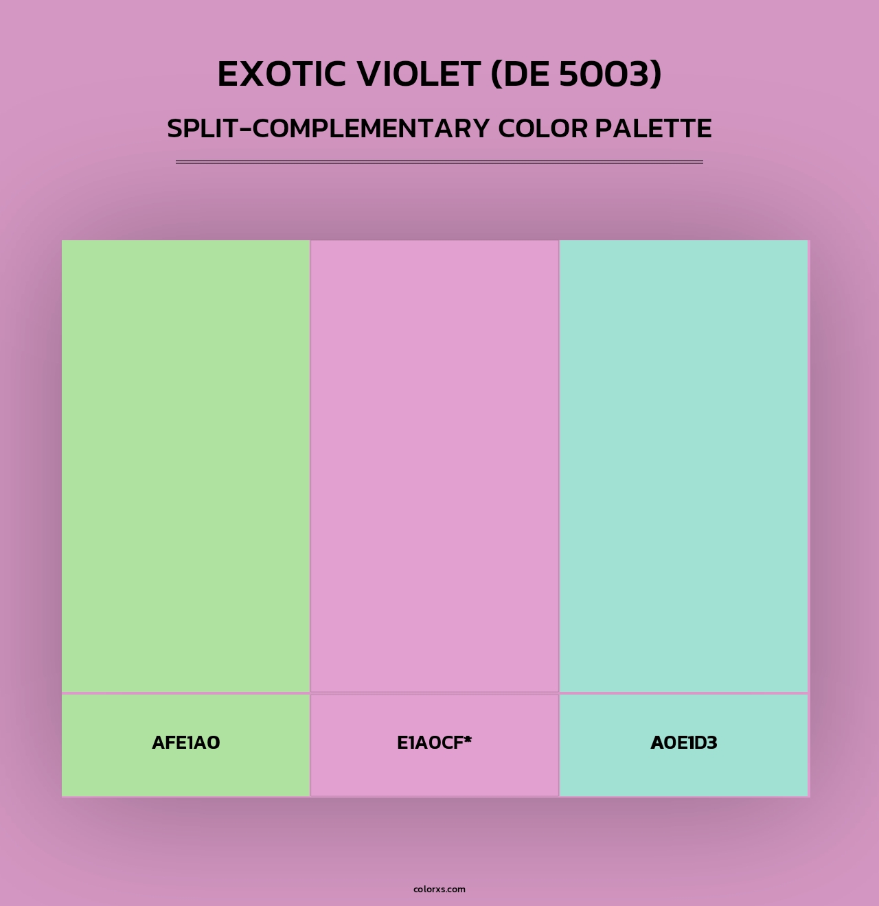 Exotic Violet (DE 5003) - Split-Complementary Color Palette