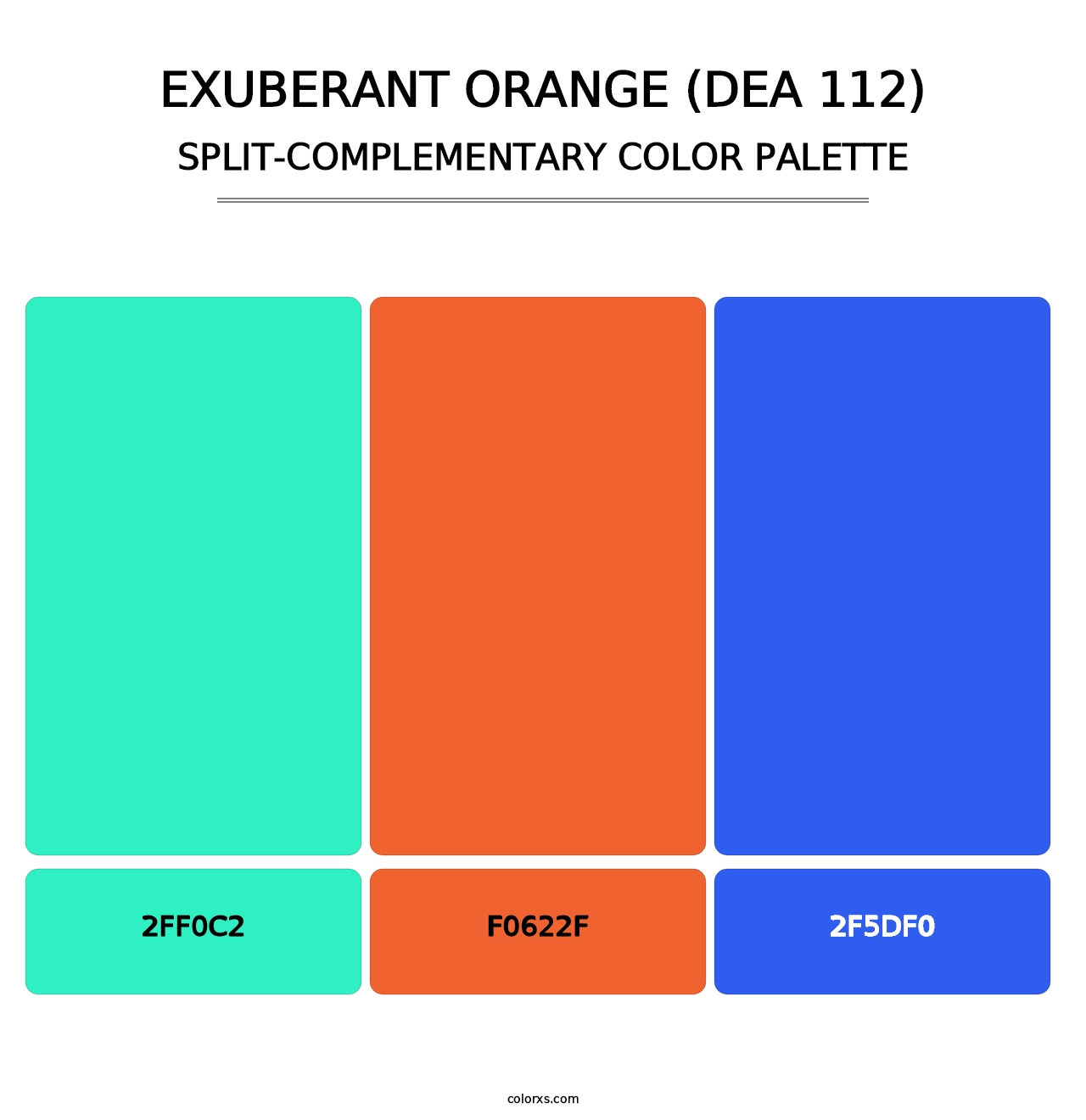 Exuberant Orange (DEA 112) - Split-Complementary Color Palette