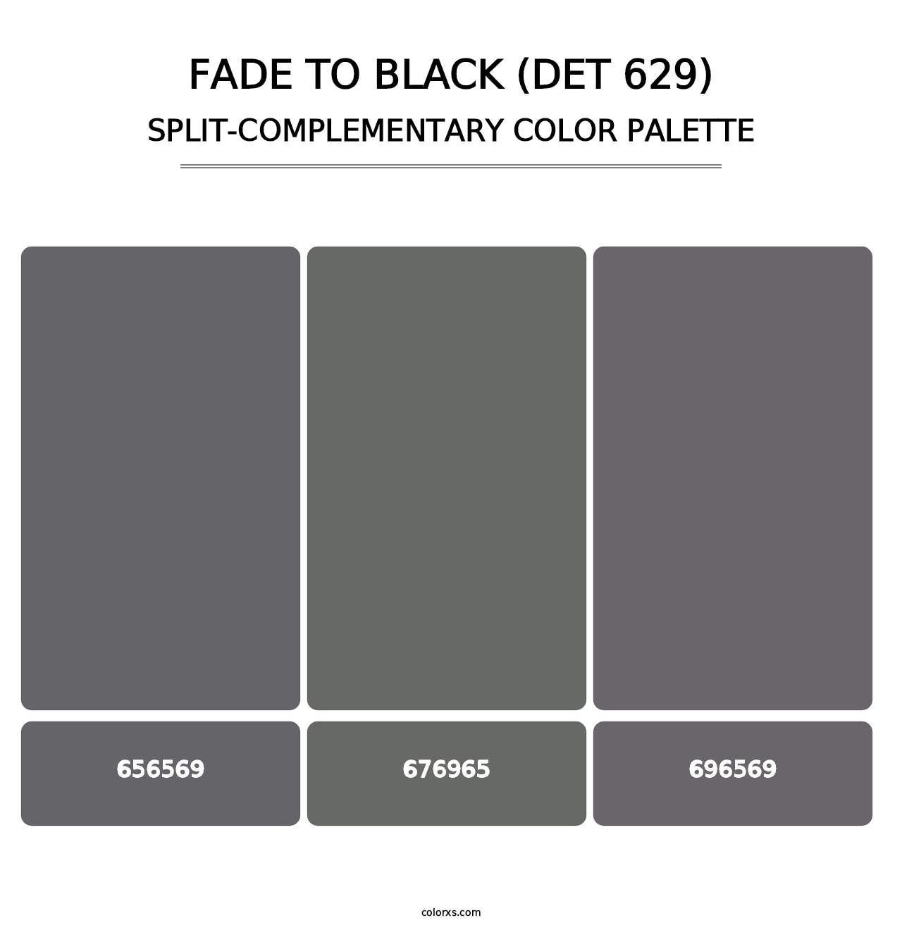 Fade to Black (DET 629) - Split-Complementary Color Palette