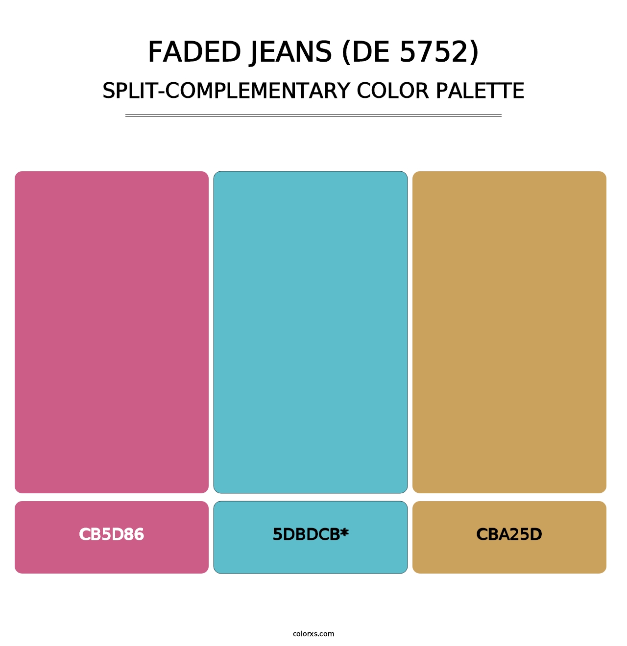 Faded Jeans (DE 5752) - Split-Complementary Color Palette