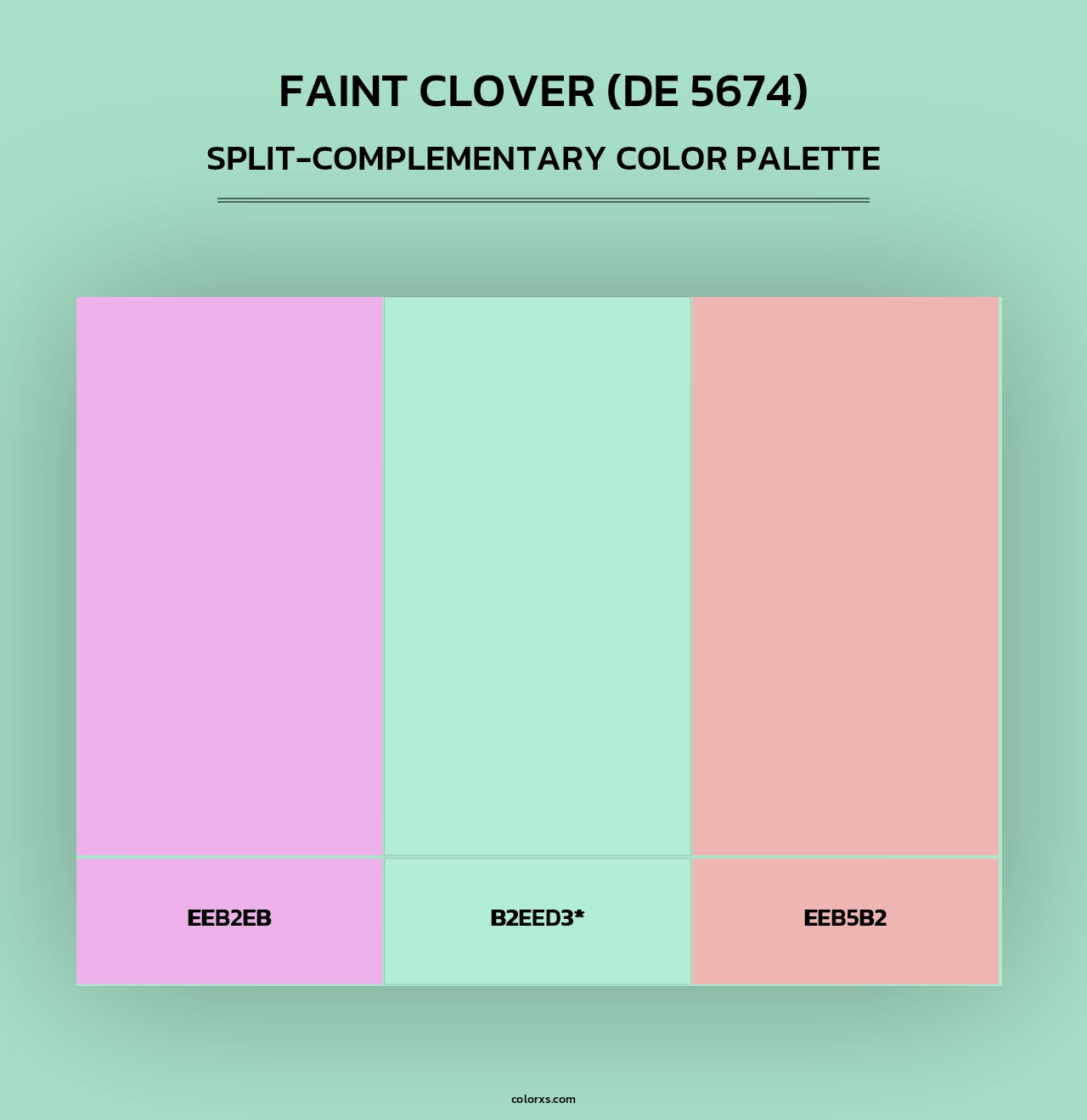 Faint Clover (DE 5674) - Split-Complementary Color Palette