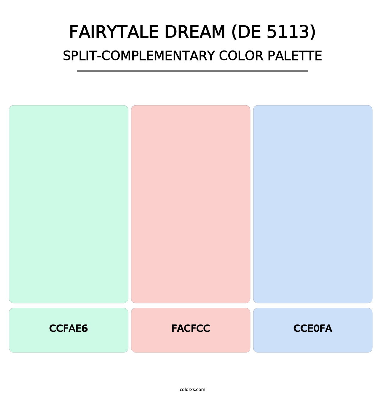 Fairytale Dream (DE 5113) - Split-Complementary Color Palette